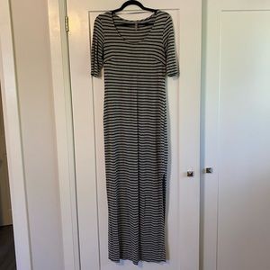 Thyme Maternity Striped Maxi Dress
